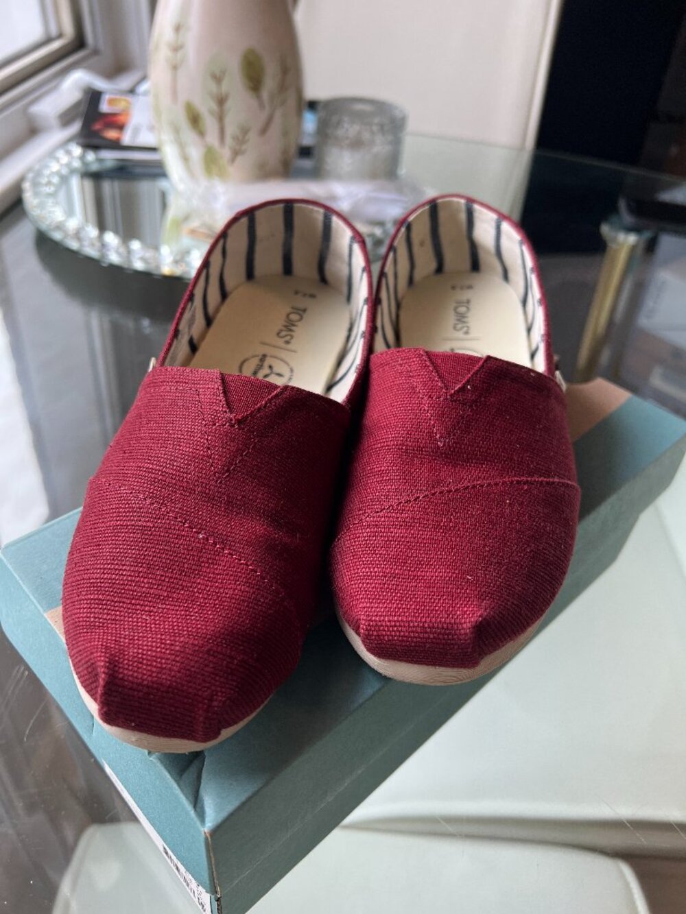 TOMS Alpargata Black Cherry Heritage Shoes - Picture 2 of 6